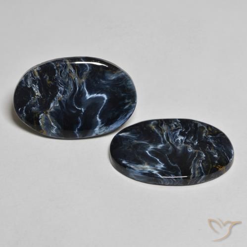 12.11 ctw Multicolor Pietersite Stones, Natural Pietersite in Oval Cabochon Shape for Sale