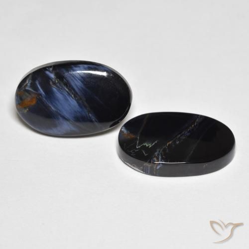 10.88 ctw Multicolor Pietersite Stones, Natural Pietersite in Oval Cabochon Shape for Sale