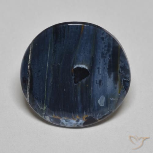 2.54 ct Round Pietersite, 13.8 mm From Namibia, Photo A