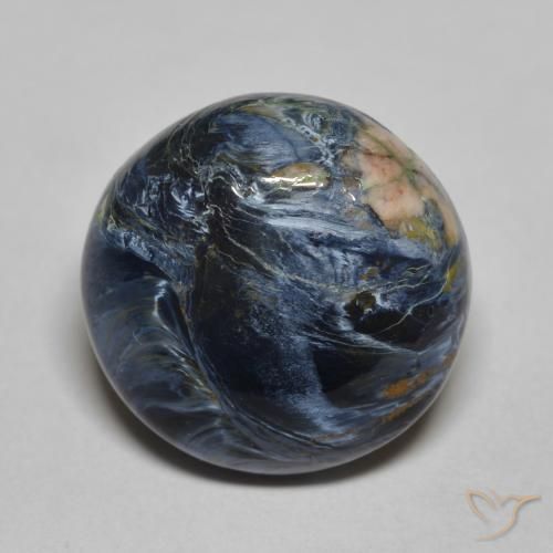 6.82ct Natural Multicolor Pietersite, Round, Opaque