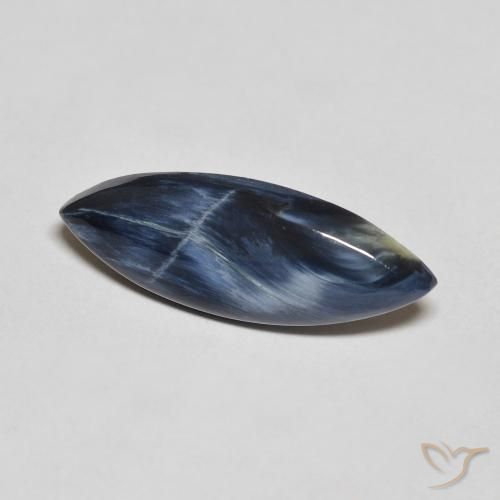 4.06 ct Multicolor Pietersite Stone, Natural Pietersite in Marquise Cabochon Shape for Sale