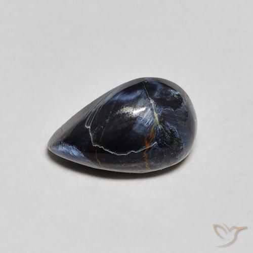1.32ct Natural Multicolor Pietersite, Pear Shape, Opaque