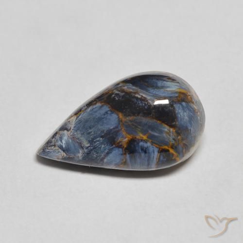 3.22ct Natural Multicolor Pietersite, Pear Shape, Opaque