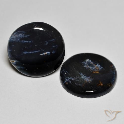 10.36 ctw Multicolor Pietersite Stones, Natural Pietersite in Round Cabochon Shape for Sale