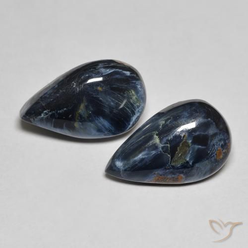 4.67 ct Pear Pietersite, 12.4 x 7.6 mm From Namibia, Photo A