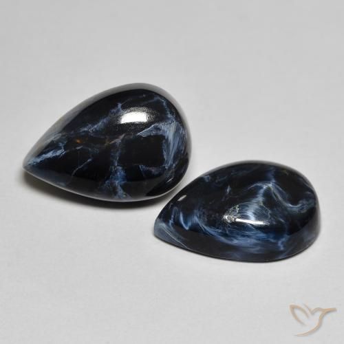 10.54 ctw Multicolor Pietersite Stones, Natural Pietersite in Pear Cabochon Shape for Sale