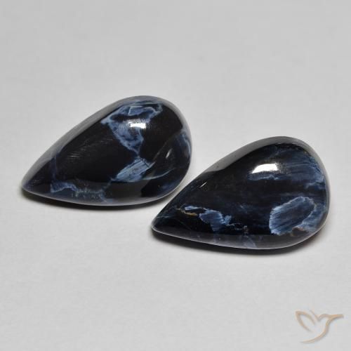 8.92 ct Pear Pietersite, 14.8 x 8.8 mm From Namibia, Photo A