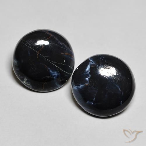 6.34ctw Natural Multicolor Pietersite, Round, Opaque