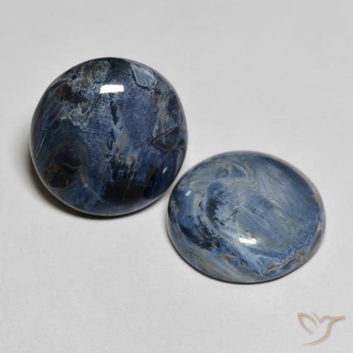 14.70 ctw Multicolor Pietersite Stones, Natural Pietersite in Round Cabochon Shape for Sale