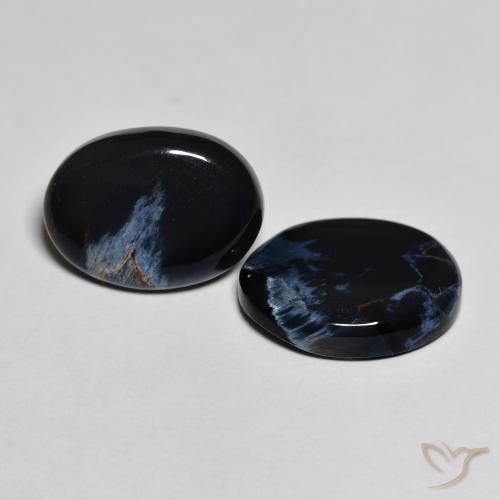 9.73 ctw Multicolor Pietersite Stones, Natural Pietersite in Oval Cabochon Shape for Sale