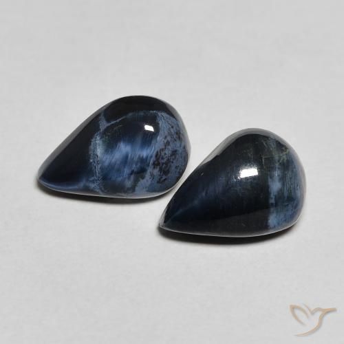 2.42ctw Natural Multicolor Pietersite, Pear Shape, Opaque