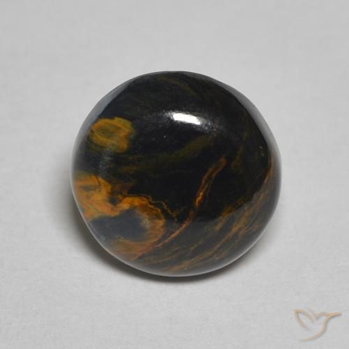 Pietersite Multicolore round cabochon de Namibie, 8,1mm, poids de 1,8 ct, pierre gemme naturelle Non traité de pureté Opaque , 1 pièce Pietersite, couleur Multicolore, dureté Mohs de 6.5 à 7 convient aux bijoux de tous les jours, pierre de sagesse, Photo A