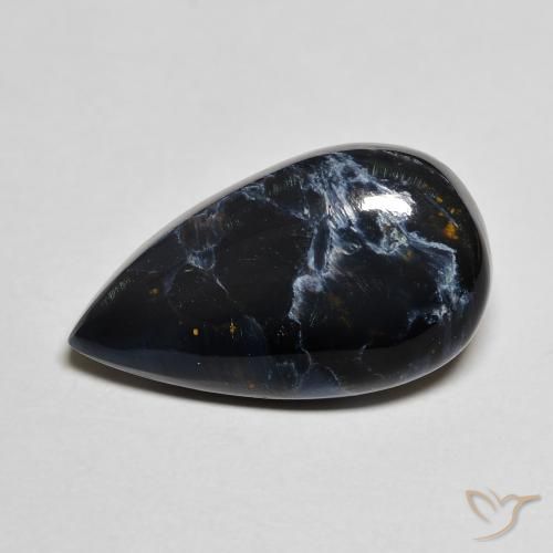 8.57 ct Multicolor Pietersite Stone, Natural Pietersite in Pear Cabochon Shape for Sale