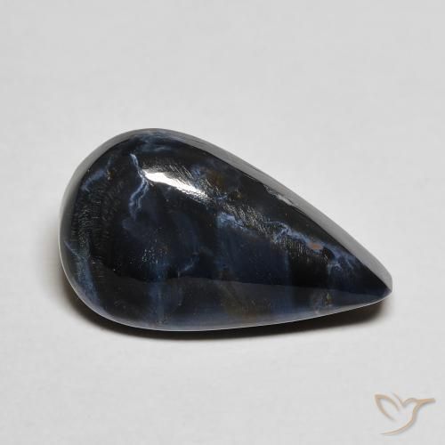 4.48 ct Multicolor Pietersite Stone, Natural Pietersite in Pear Cabochon Shape for Sale