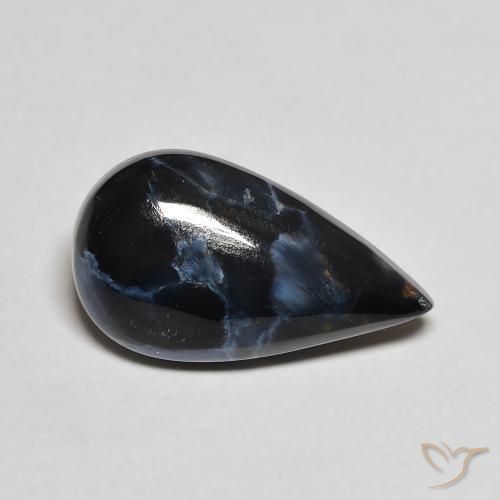 3.63 ct Multicolor Pietersite Stone, Natural Pietersite in Pear Cabochon Shape for Sale