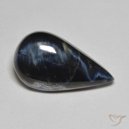 5.44 ct Multicolor Pietersite Stone, Natural Pietersite in Pear Cabochon Shape for Sale