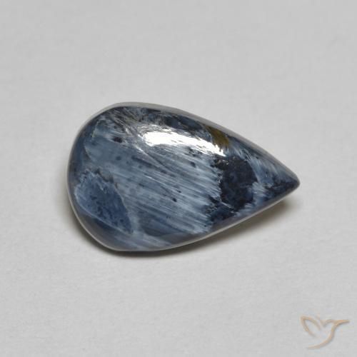 Pietersite Multicolore pear cabochon 1,58 ct de Namibie, dimension 11,4 x 7,3mm, pierre gemme naturelle Non traité, pureté Opaque , 1 pièce Pietersite de couleur Multicolore, dureté Mohs de 6.5 à 7 convient aux bijoux de tous les jours, pierre de sagesse, Photo A