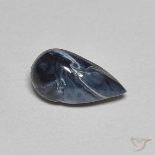 0.95 ct Multicolor Pietersite Stone, Natural Pietersite in Pear Cabochon Shape for Sale