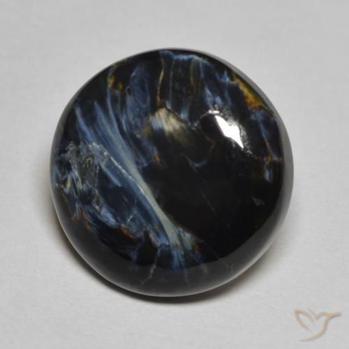5.63 ct Multicolor Pietersite Stone, Natural Pietersite in Round Cabochon Shape for Sale