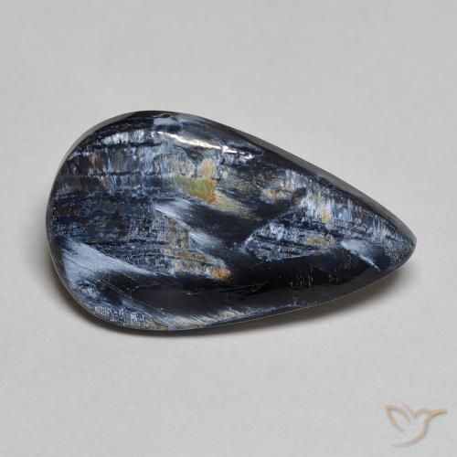 4.73ct Natural Multicolor Pietersite, Pear Shape, Opaque