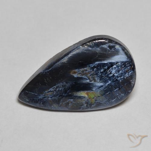 4.73 ct Multicolor Pietersite Stone, Natural Pietersite in Pear Cabochon Shape for Sale