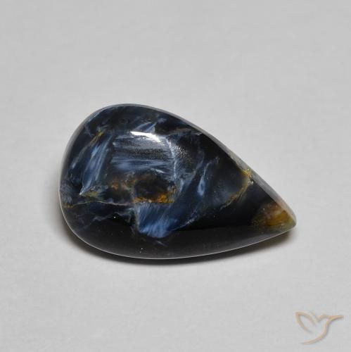 2.85ct Natural Multicolor Pietersite, Pear Shape, Opaque