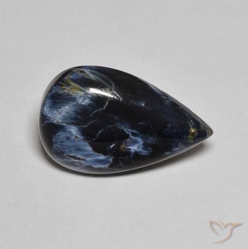 3.82 ct Multicolor Pietersite Stone, Natural Pietersite in Pear Cabochon Shape for Sale
