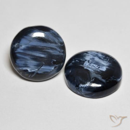 12.48 ct Round Pietersite, 13.6 mm From Namibia, Photo A