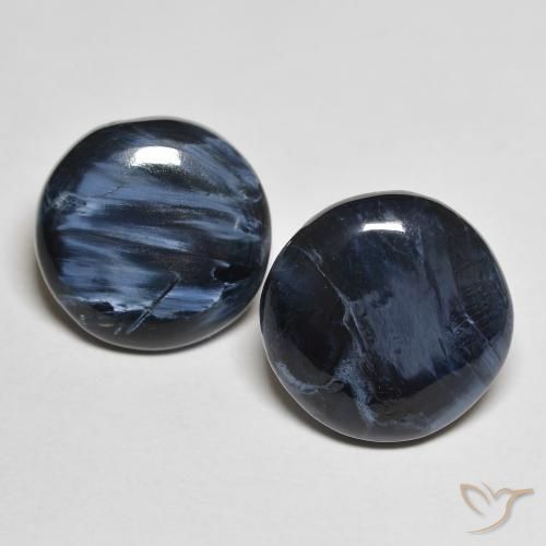 12.48 ctw Multicolor Pietersite Stones, Natural Pietersite in Round Cabochon Shape for Sale