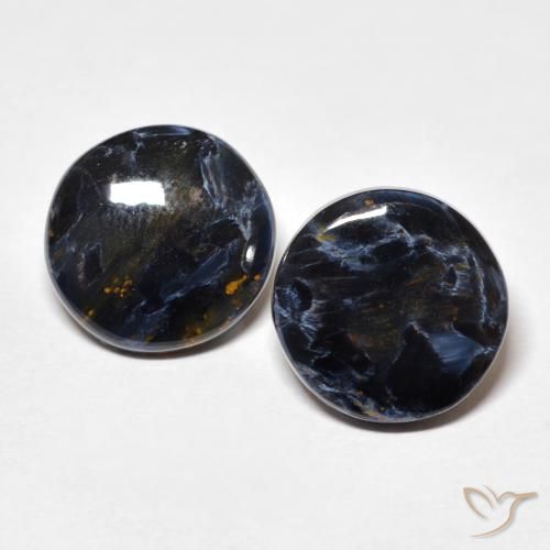 7.55 ct Round Pietersite, 11.4 mm From Namibia, Photo A