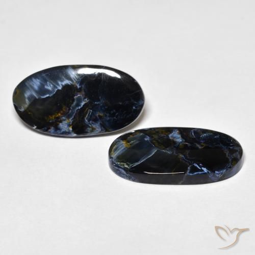 10.74 ctw Multicolor Pietersite Stones, Natural Pietersite in Oval Cabochon Shape for Sale