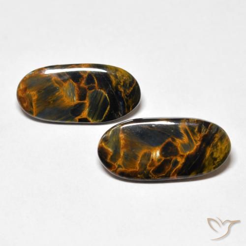 5.34 ct Oval Pietersite, 16.9 x 8 mm From Namibia, Photo A