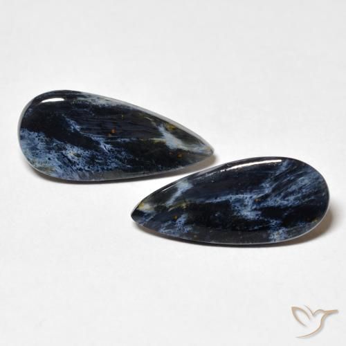 5.76 ct Pear Pietersite, 18.9 x 8.5 mm From Namibia, Photo A