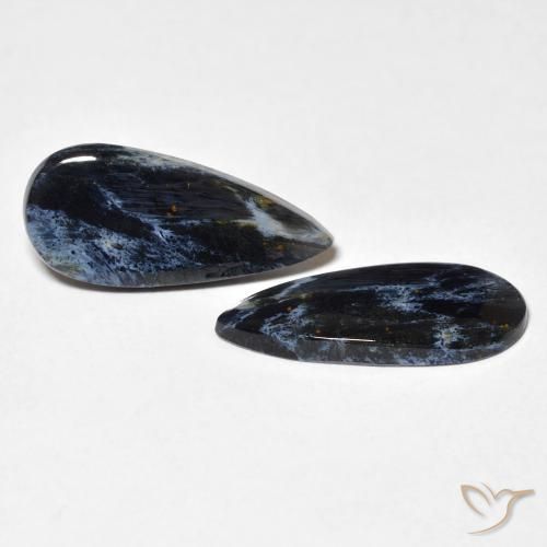 5.76 ctw Multicolor Pietersite Stones, Natural Pietersite in Pear Cabochon Shape for Sale