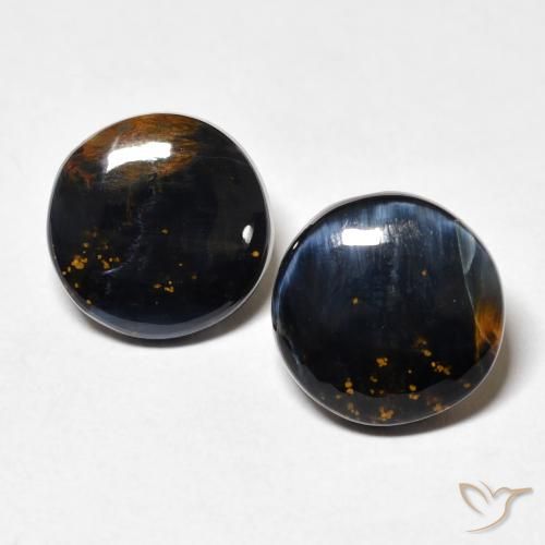 6.42 ct Round Pietersite, 10.8 mm From Namibia, Photo A