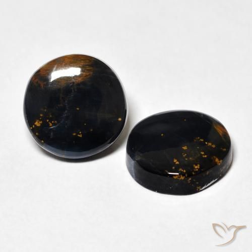 6.42 ctw Multicolor Pietersite Stones, Natural Pietersite in Round Cabochon Shape for Sale