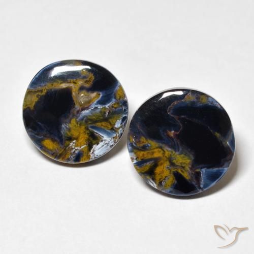 9.29 ct Round Pietersite, 13.5 mm From Namibia, Photo A