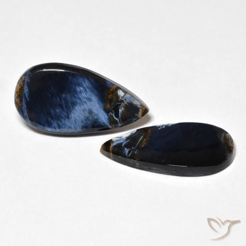 8.46 ctw Multicolor Pietersite Stones, Natural Pietersite in Pear Cabochon Shape for Sale