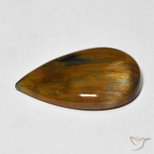 Pietersite Gemstone in 21.3 x 14.3 mm Size for Sale, Pietersite Stone in Gingerbread Brown Color