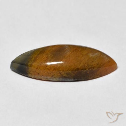 Pietersite Gemstone in 19.4 x 7.3 mm Size for Sale, Pietersite Stone in Caramel Brown Color