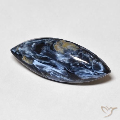 6.42 ct Multicolor Pietersite Stone, Natural Pietersite in Marquise Cabochon Shape for Sale