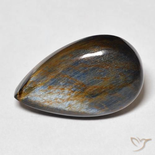 10.50ct Natural Multicolor Pietersite, Pear Shape, Opaque