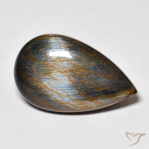 10.50 ct Multicolor Pietersite Stone, Natural Pietersite in Pear Cabochon Shape for Sale