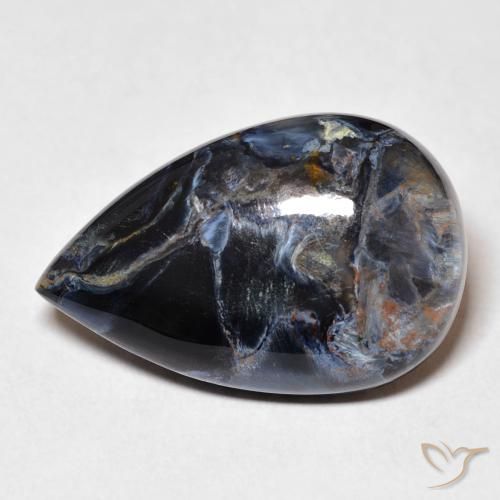 13.01ct Natural Multicolor Pietersite, Pear Shape, Opaque