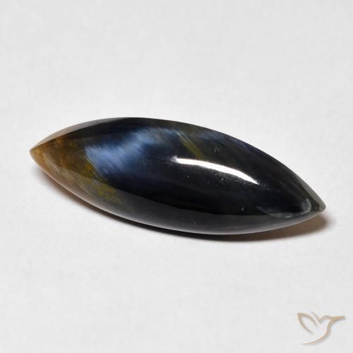 5.19 ct Multicolor Pietersite Stone, Natural Pietersite in Marquise Cabochon Shape for Sale