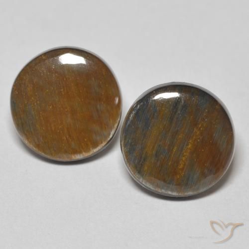 5.03 ct Round Pietersite, 10.4 mm From Namibia, Photo A