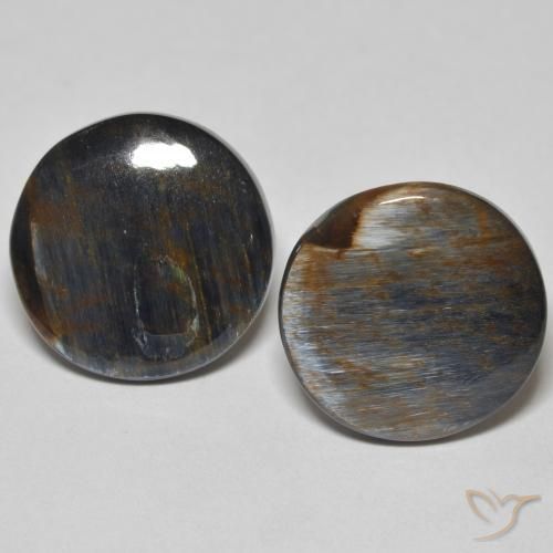 11.65 ct Round Pietersite, 15.3 mm From Namibia, Photo A