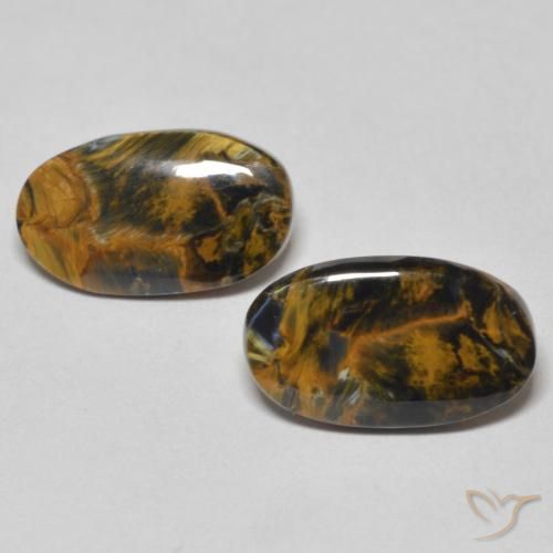 4.37 ct Oval Pietersite, 13.3 x 7.8 mm From Namibia, Photo A