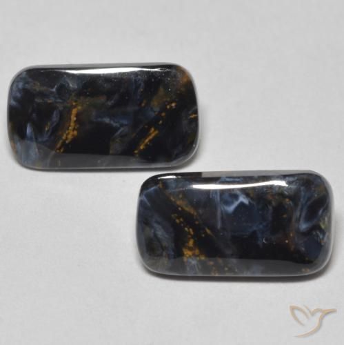 3.73 ct Baguette Pietersite, 11.9 x 6.5 mm From Namibia, Photo A