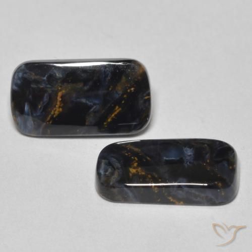 3.73 ctw Multicolor Pietersite Stones, Natural Pietersite in Baguette Cabochon Shape for Sale